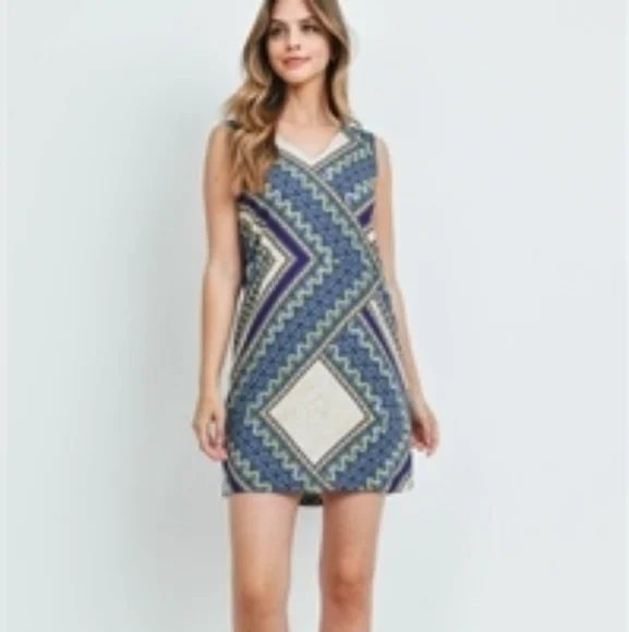 RENEE C Makayla Boho Print Shift Dress - Picture 11 of 13
